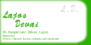 lajos devai business card